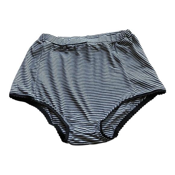 POL Other - POL High Waist Black White Stripe Bloomer Underwear Women's Size Medium